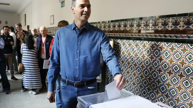 Spanish Prime Minister Pedro Sanchez on the occasion of the European Parliament elections 09 06 2024